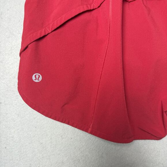 Lululemon Dark Red Speed Up Mid-Rise Shorts Lined Size 14 - Picture 4 of 9